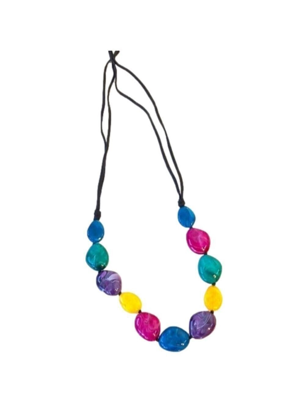 Multicoloured Beaded Statement Necklace